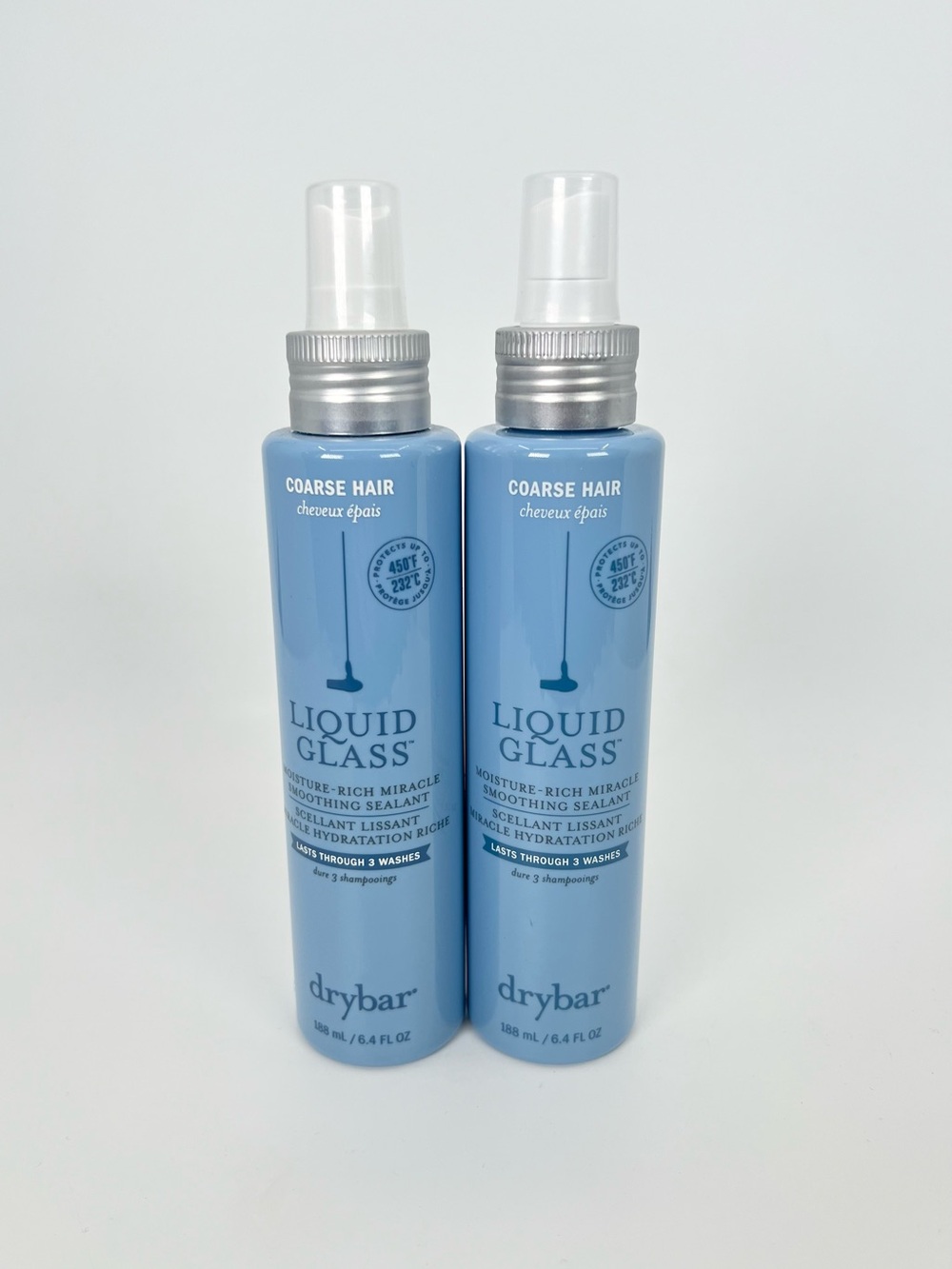 Liquid Glass Moisture Rich Miracle Smoothing Sealant Coarse Hair Drybar TWO PACK